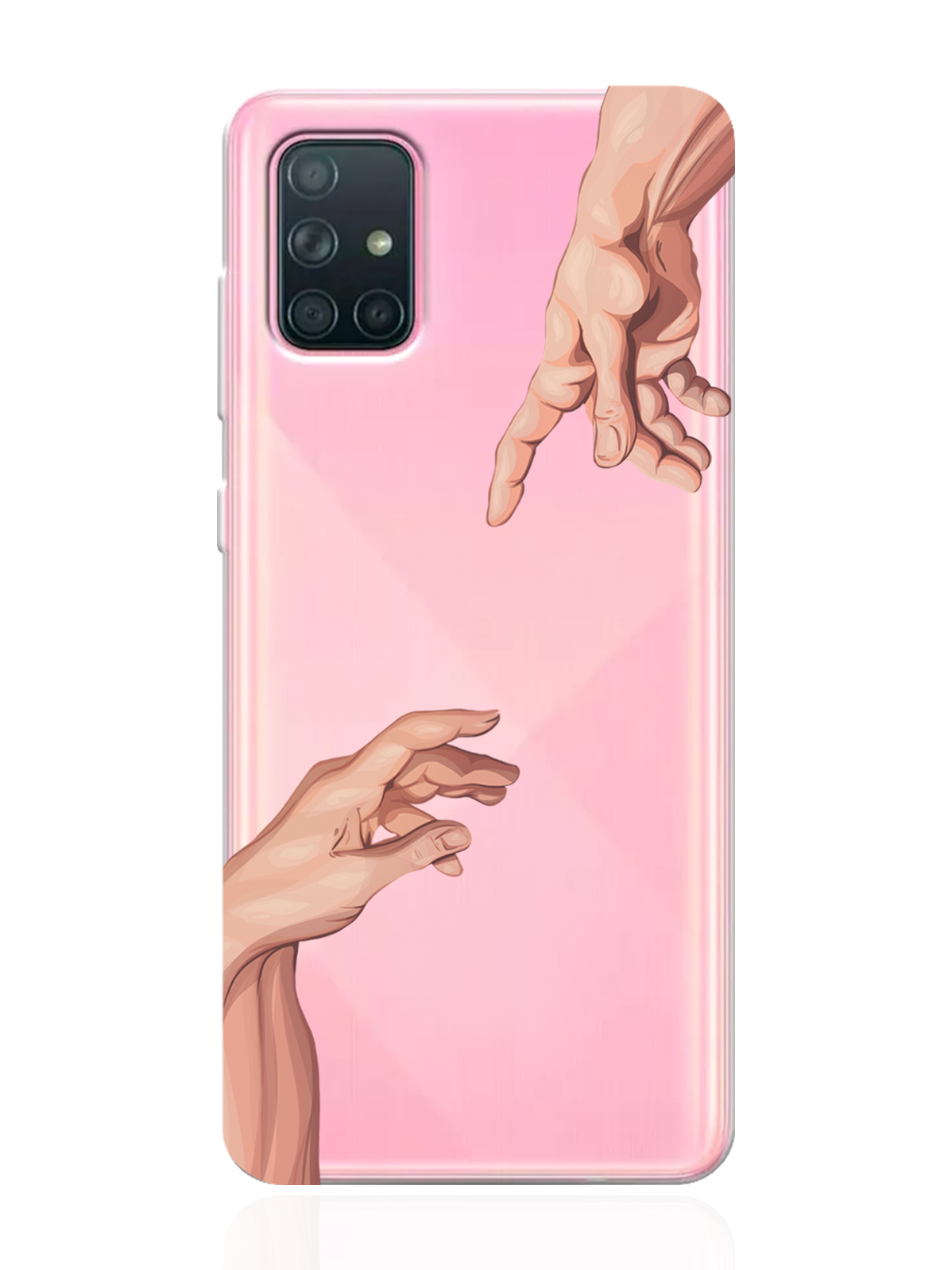 

Чехол MustHaveCase для Samsung Galaxy A71 Сотворение Адама прозрачный, Samsung Galaxy A71 Сотворение Адама