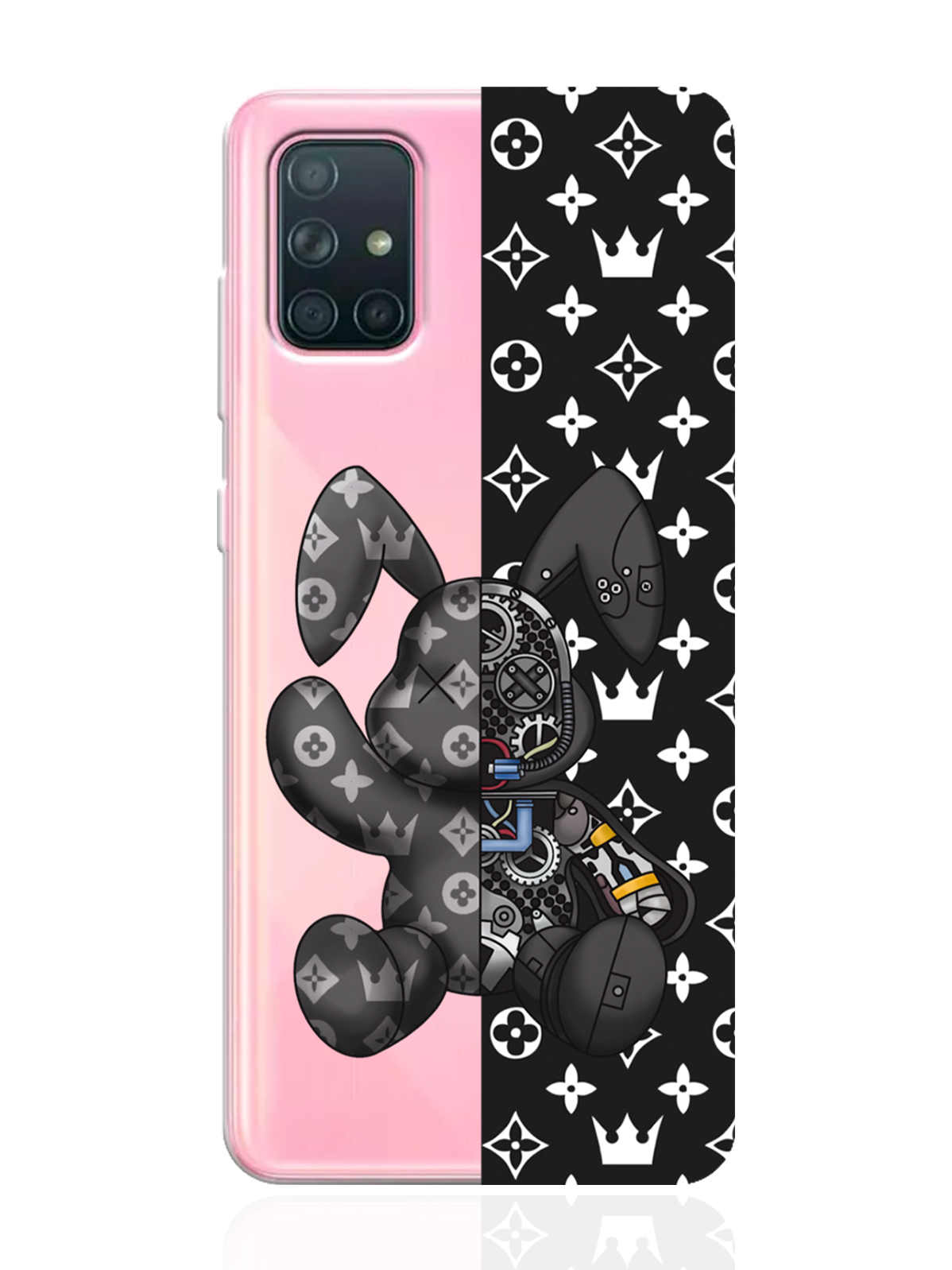 

Чехол MustHaveCase для Samsung Galaxy A71 Bunny Черный прозрачный, Samsung Galaxy A71 Bunny Черный