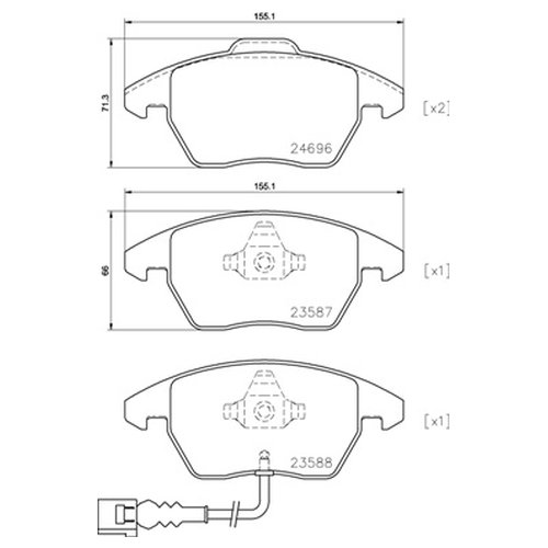 

Тормозные колодки brembo передние P85146X