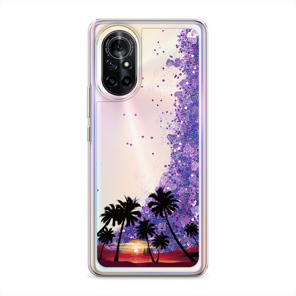 

Чехол Awog на Honor V40 Lite/Nova 8 "Закат и пальмы", Разноцветный, 6105792-1