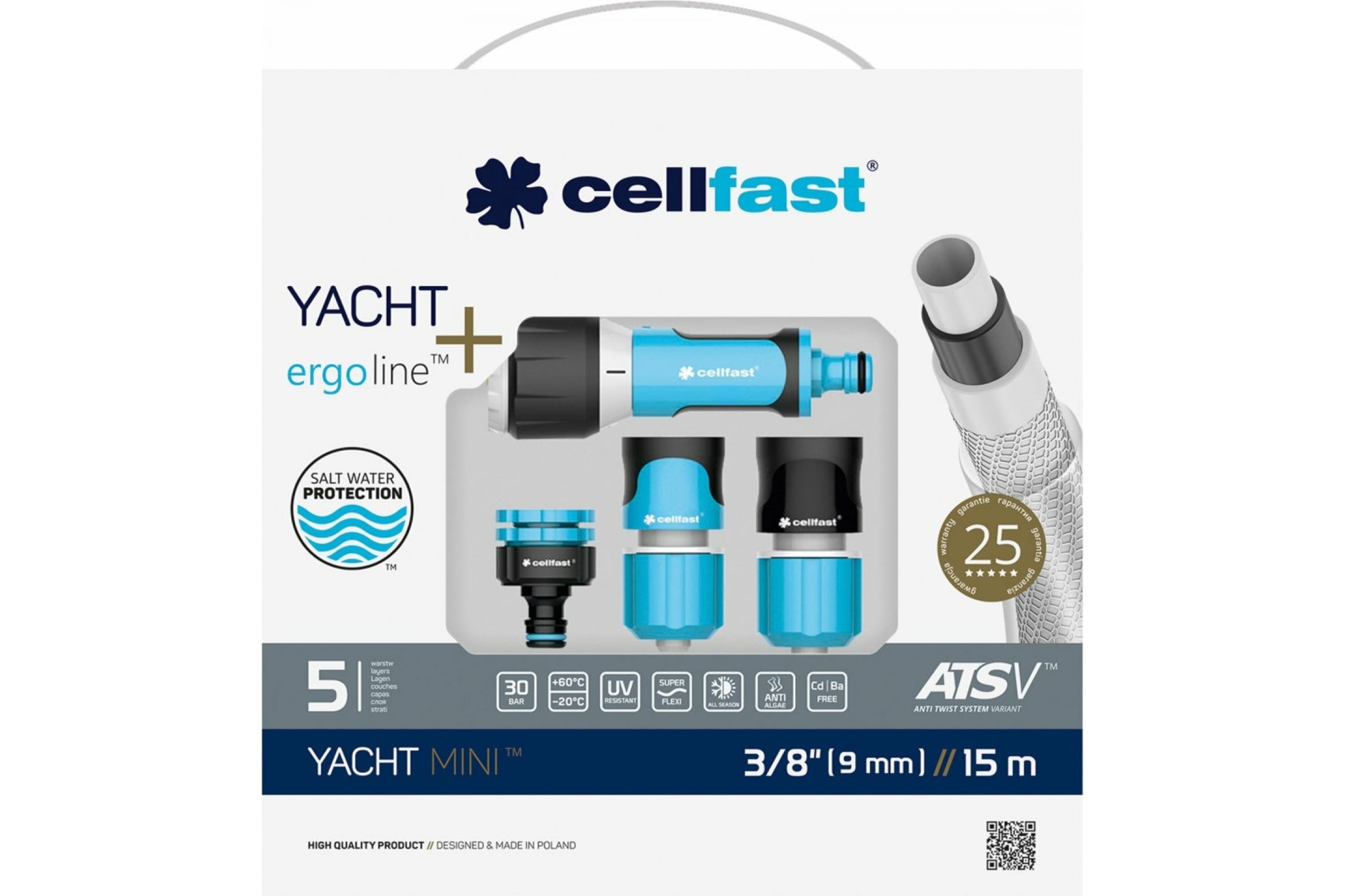 фото Cellfast поливочный набор yacht mini3/8'' 15 м 13-391