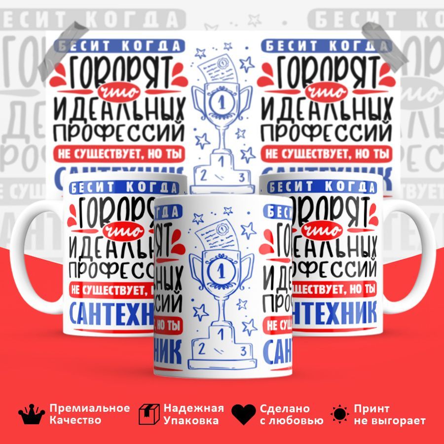 

Кружка BS_cup8479 Идеальная профессия Сантехник 330мл