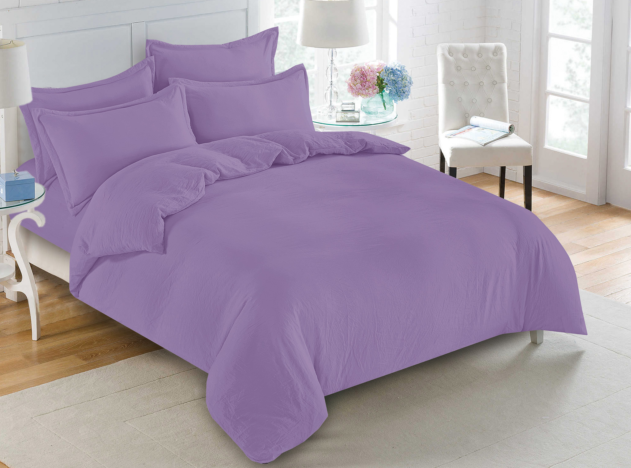 фото Комплект постельного белья павлина luxury 1,5-спальный (м236) лаванда