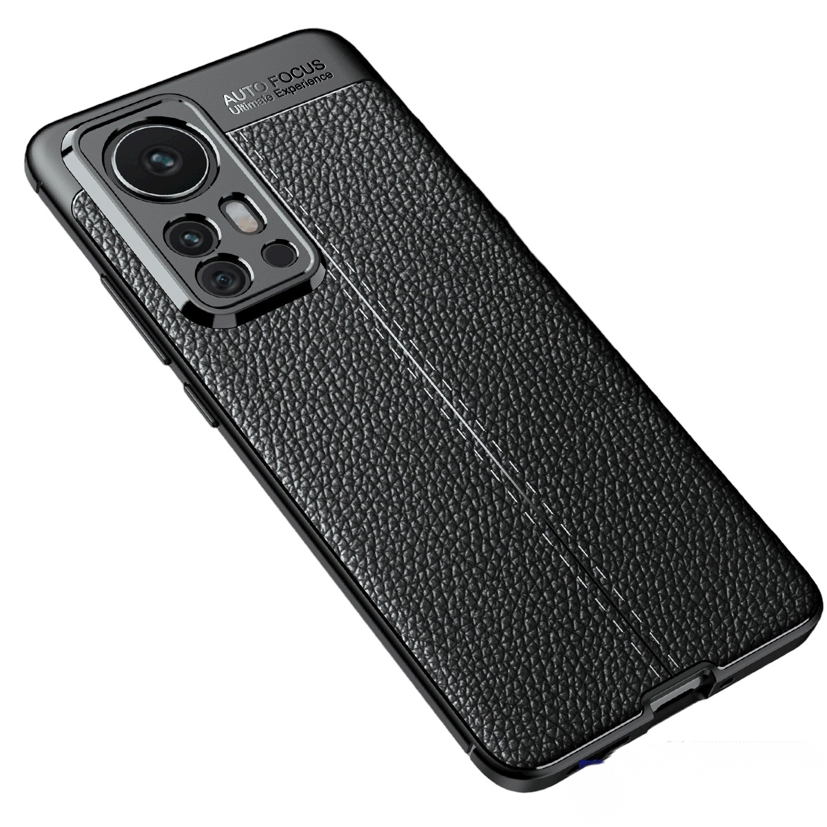 

Чехол бампер MyPads Pelle Morbida на Xiaomi 12 / Xiaomi 12X из силикона с декоративным диз, Черный