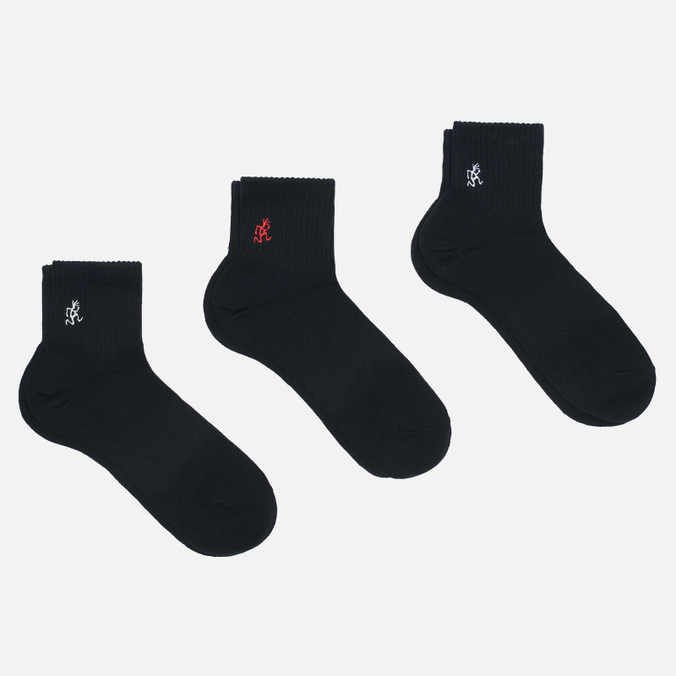 

Комплект носков Gramicci 3-Pack Basic Short чёрный, Размер 43-46 EU, Черный, 3-Pack Basic Short