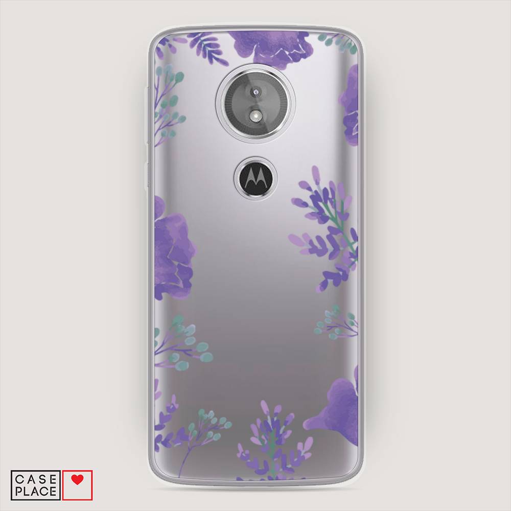 

Чехол Awog на Motorola Moto E5 / Моторола Мото E5 "Сиреневая цветочная рамка", Разноцветный, 241050-8