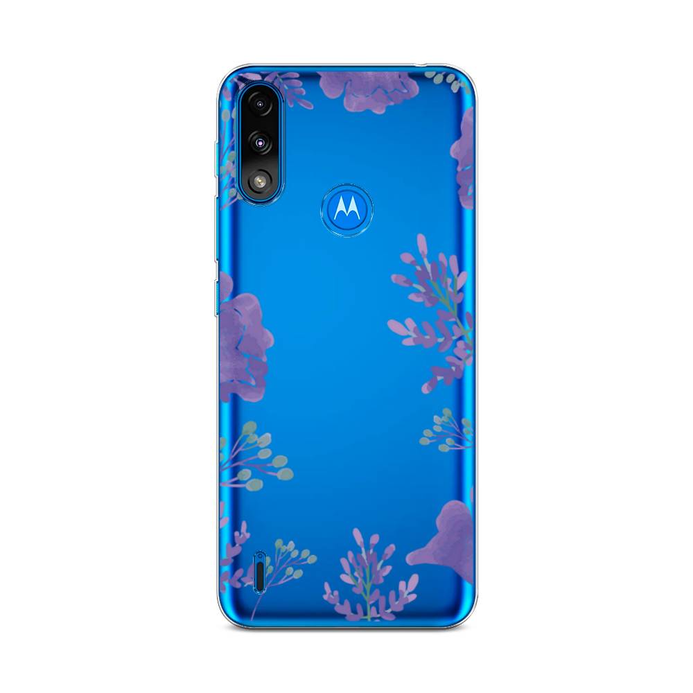 

Чехол Awog на Lenovo K13/Motorola Moto E7 Power "Сиреневая цветочная рамка", Разноцветный, 242450-8