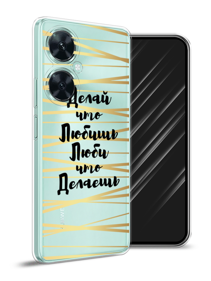 

Чехол Awog на Huawei Nova 11i "Делай что любишь", Золотистый;черный, 6121750-7