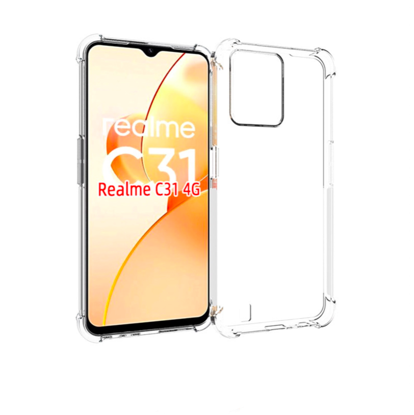

Чехол задняя-панель-накладка-бампер MyPads Tocco для OPPO realme C31 с защитой углов проти, Прозрачный
