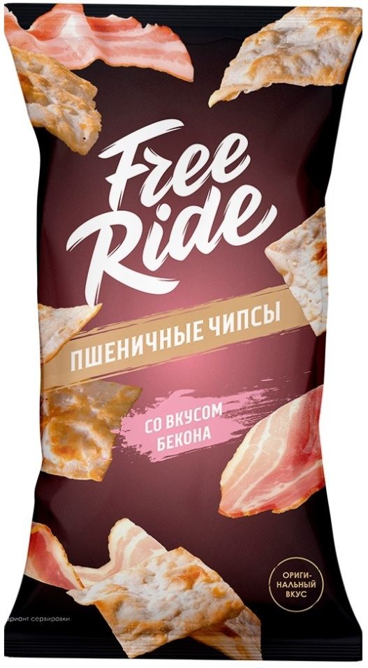 фото Чипсы free ride пшеничные со вкусом бекона 50г
