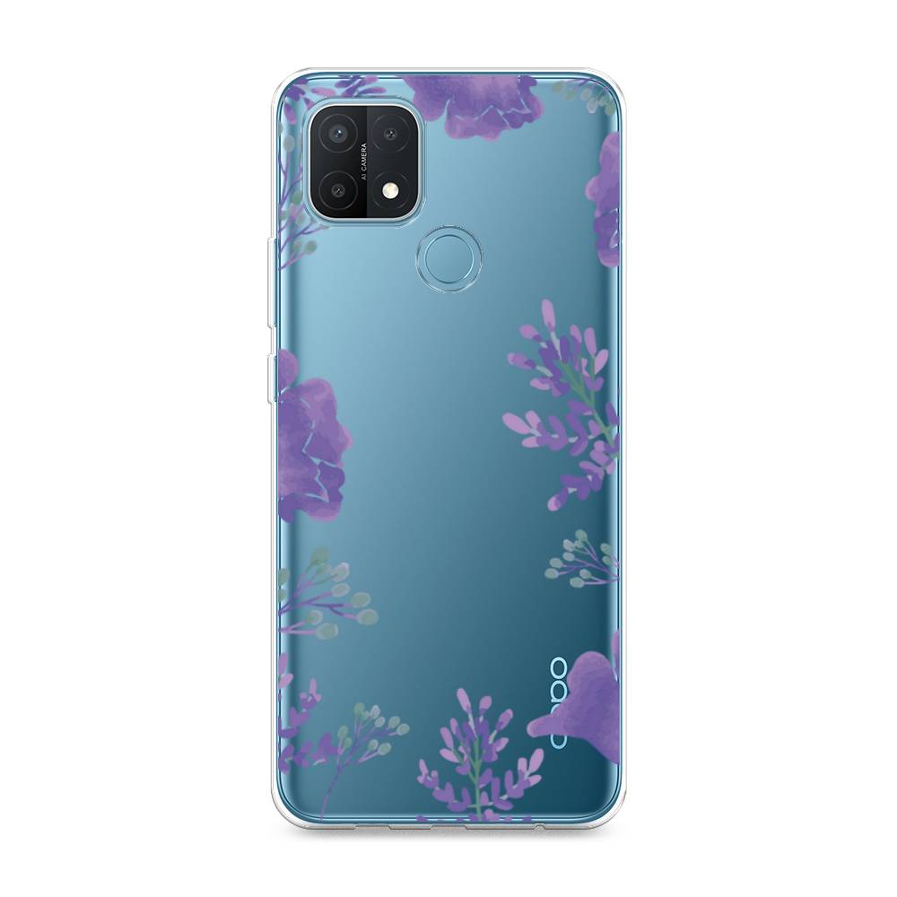 

Чехол Awog на Oppo A15/A15s "Сиреневая цветочная рамка", Разноцветный, 255650-8