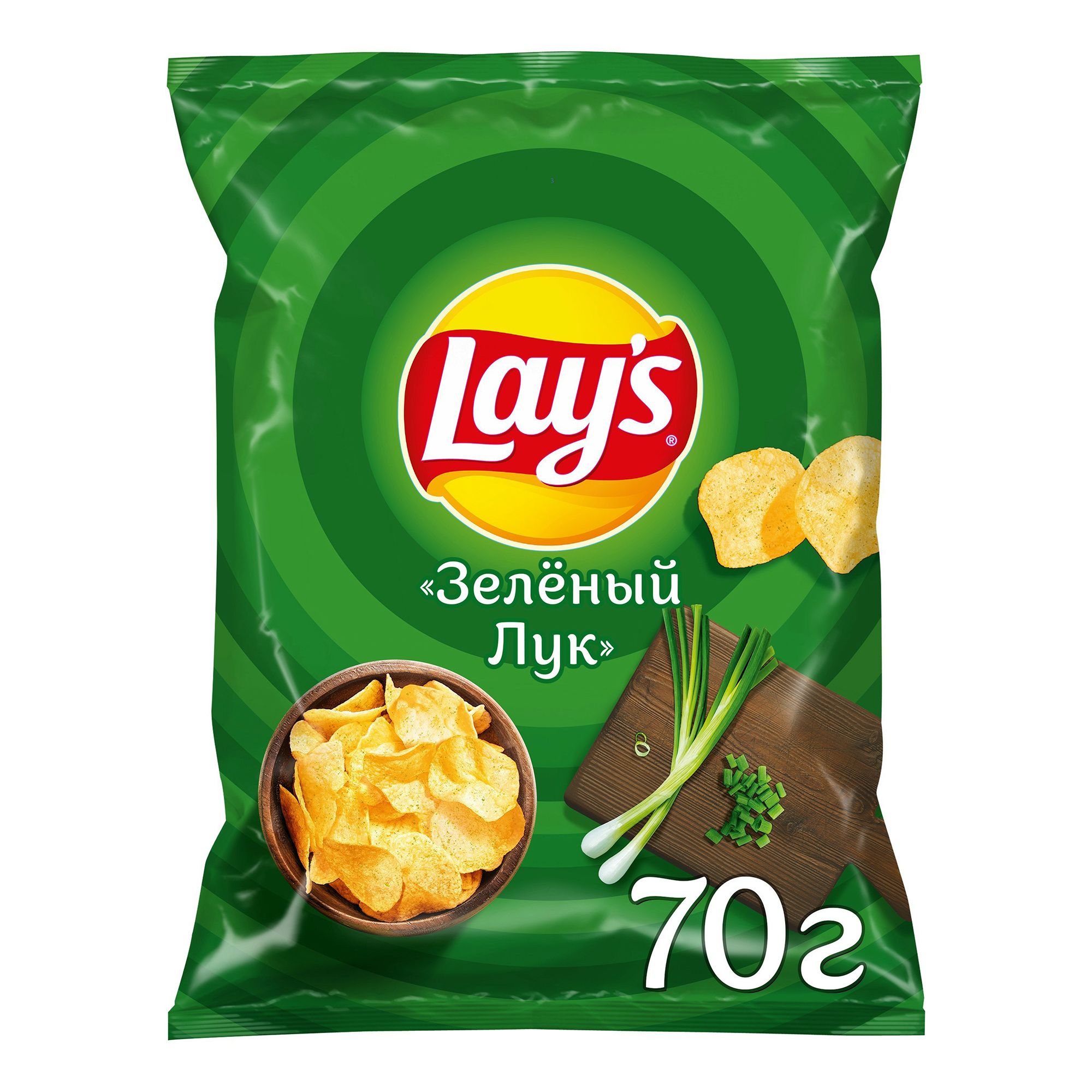 Чипсы Lays Зеленый лук 70г