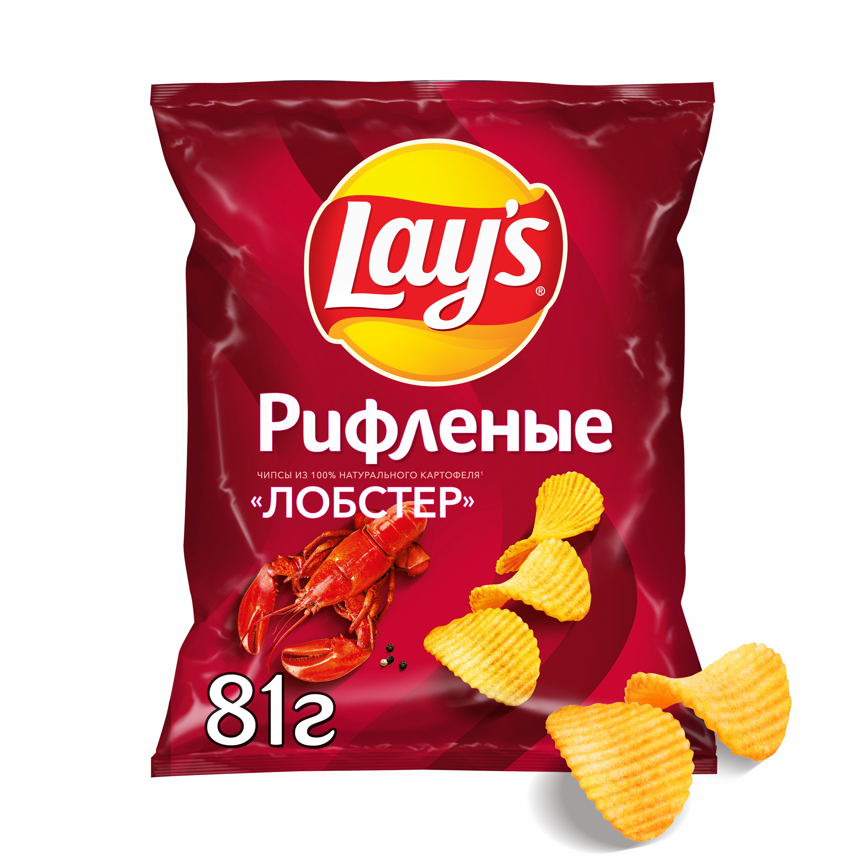 фото Чипсы lays рифленые лобстер 81г lay's