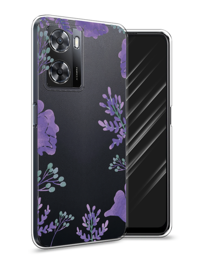 

Чехол Awog на Oppo A57 4G/A77 4G/A77s 4G/A57s "Сиреневая цветочная рамка", Разноцветный, 2510350-8