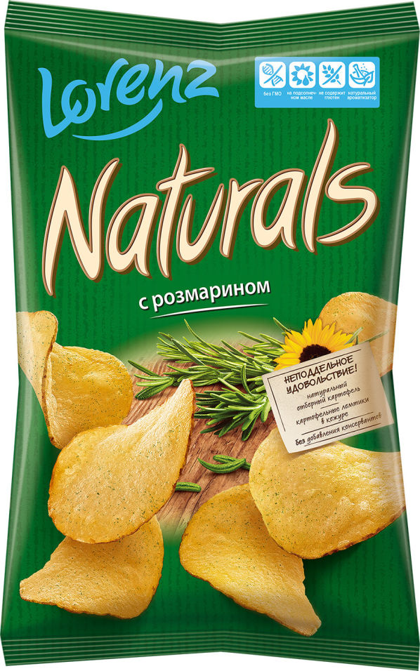 

Чипсы картофельные Naturals с розмарином 100 г