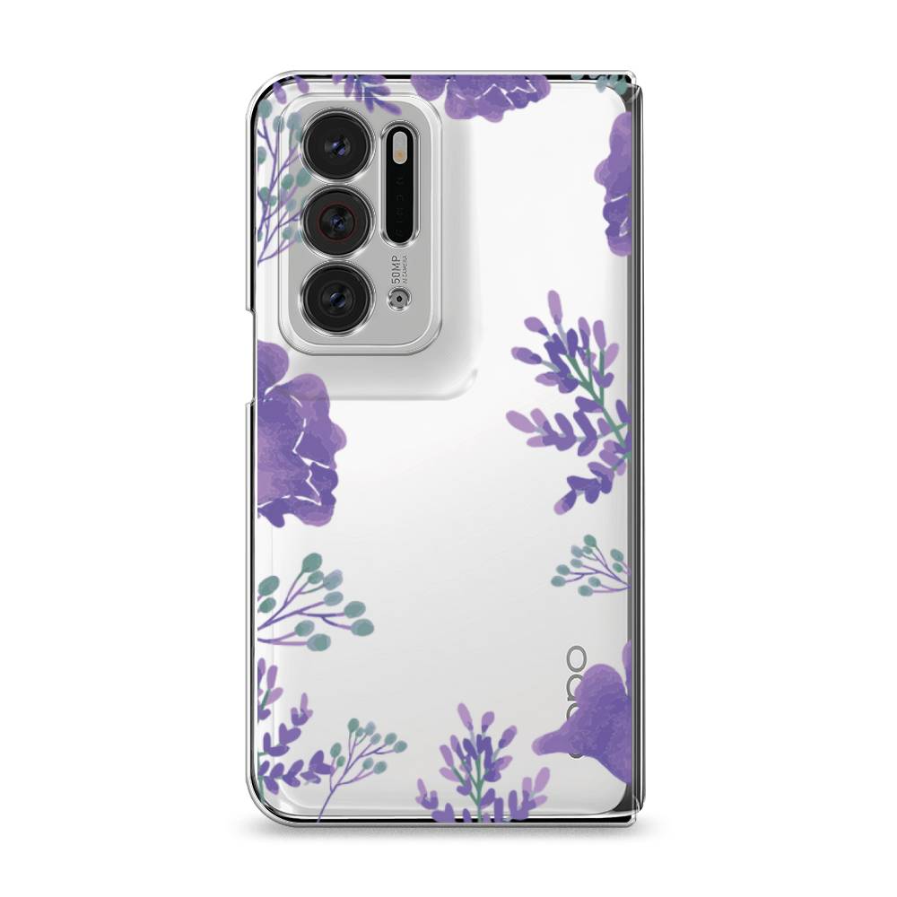 

Чехол Awog на Oppo Find N "Сиреневая цветочная рамка", Разноцветный, 259650-8