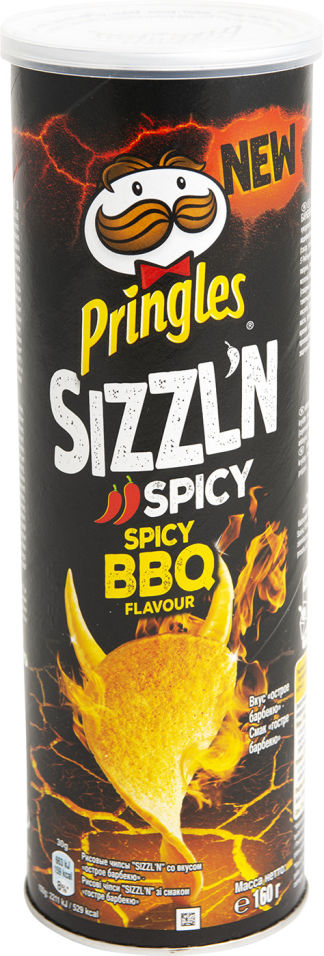 

Чипсы Pringles Sizzln со вкусом острое барбекю 160г