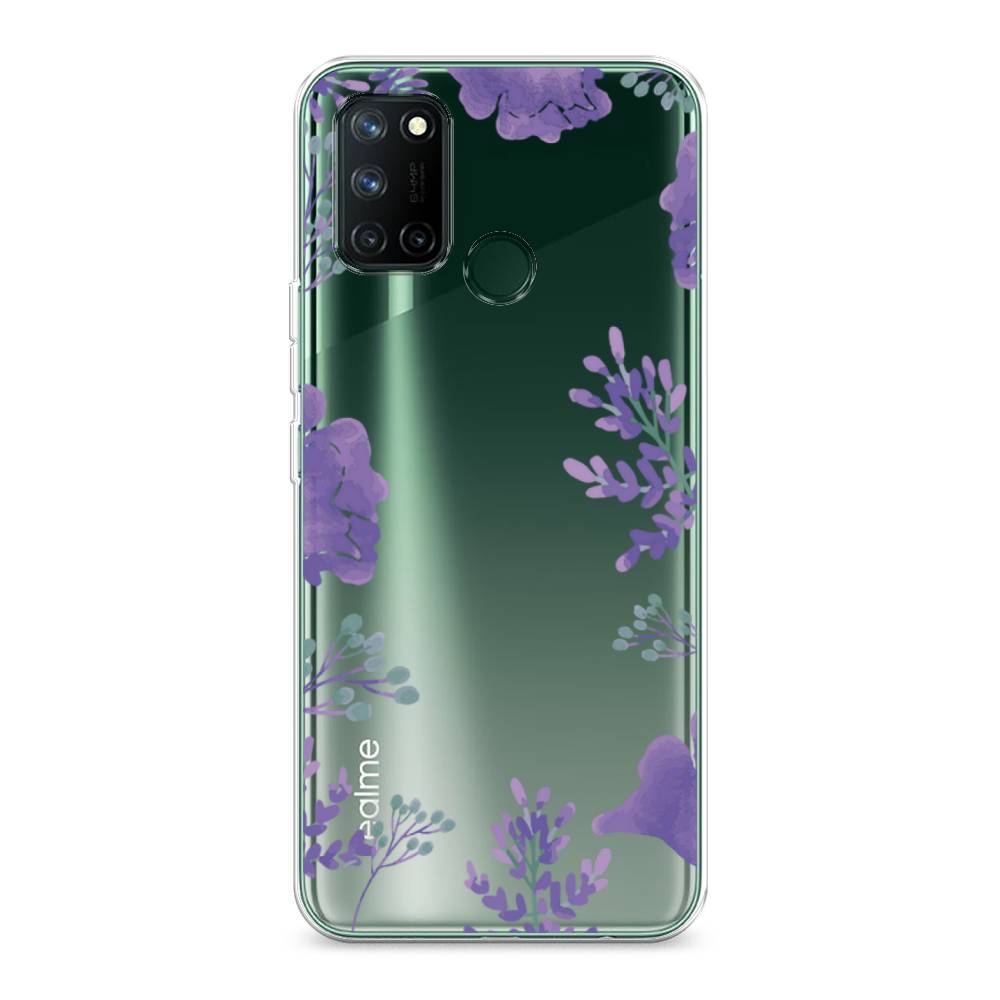 

Чехол Awog на Realme 7i "Сиреневая цветочная рамка", Разноцветный, 253950-8
