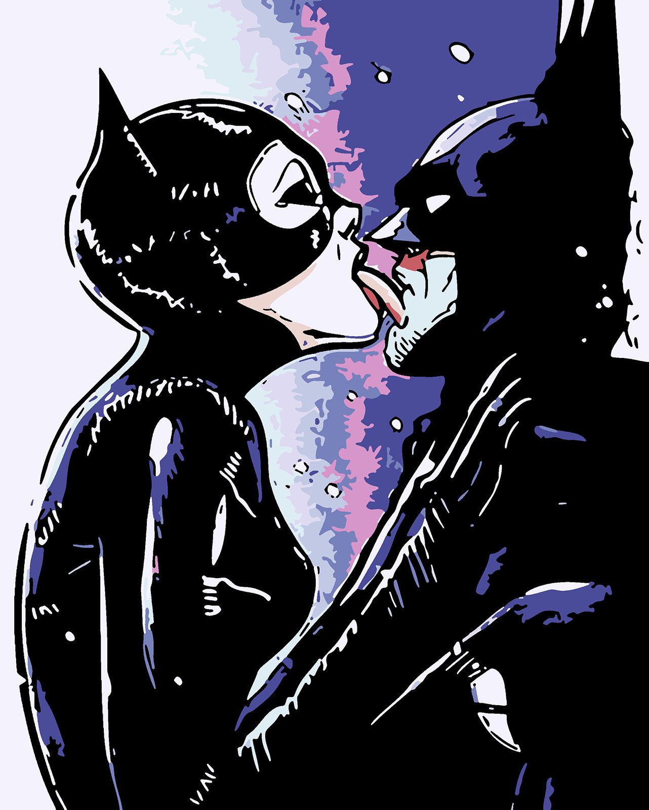 Картина по номерам Красиво Красим Кошка и Бэтмен Арт, 40 х 50 см