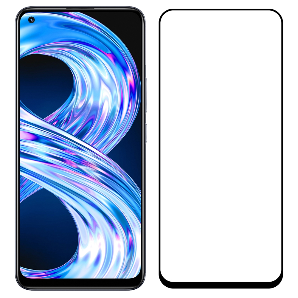 

Стекло защитное Full Glue Premium Krutoff для Realme 8/8 Pro 4G черное