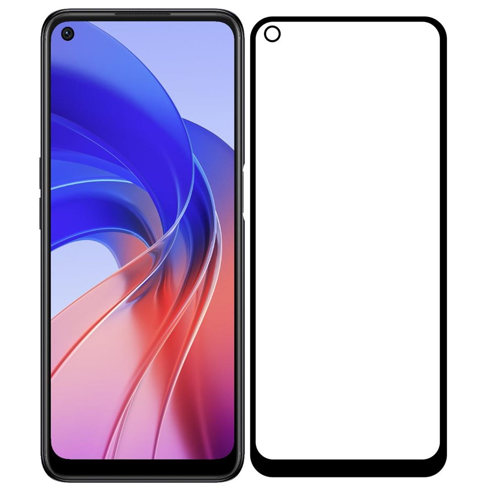

Стекло защитное Full Glue Premium Krutoff для Oppo A55 черное