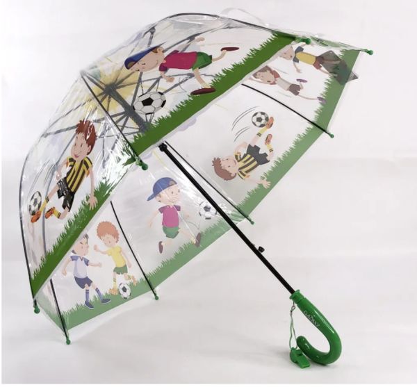 Зонт-трость детский от дождя Galaxy С-538 полуавтомат зеленый 12314