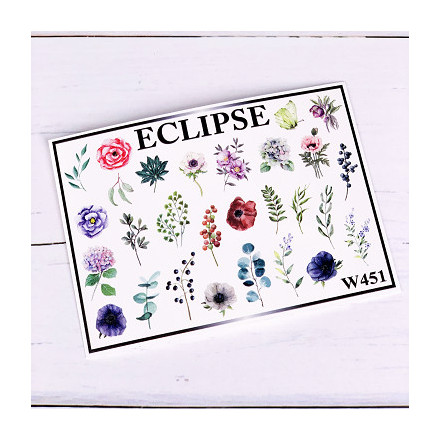 

Набор, Eclipse, Слайдер-дизайн для ногтей W №451, 3 шт., Разноцветный