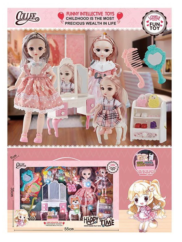 Мебель для кукол MSN Toys трюмо туалетный столик с куклами