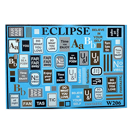 

Набор, Eclipse, Слайдер-дизайн для ногтей W №206, 3 шт., Черный