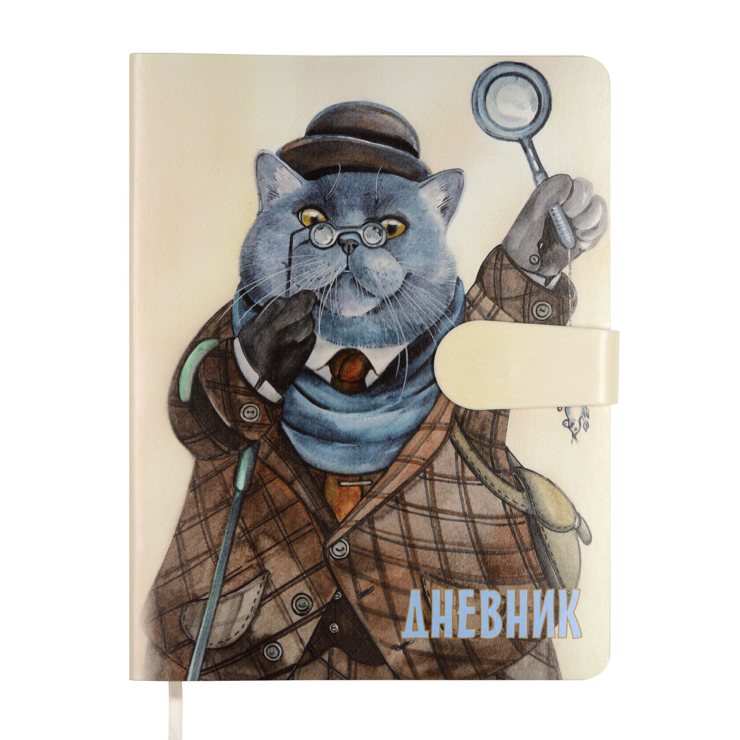 

Дневник с магнитным хлястиком "КОТ СЫЩИК", 10-158/05