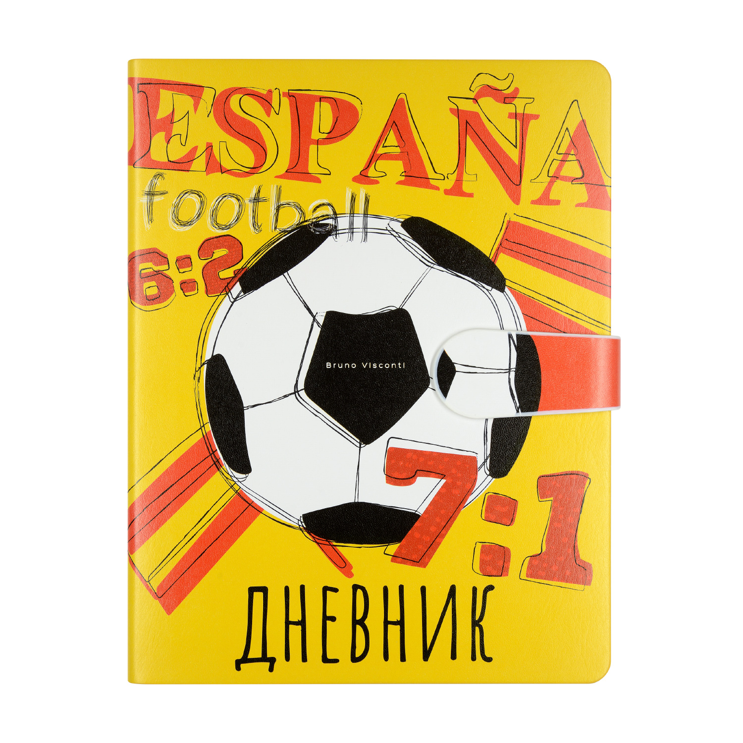 

Дневник с магнитным хлястиком ""Футбол.Чемпионы. Испания", 10-158/09