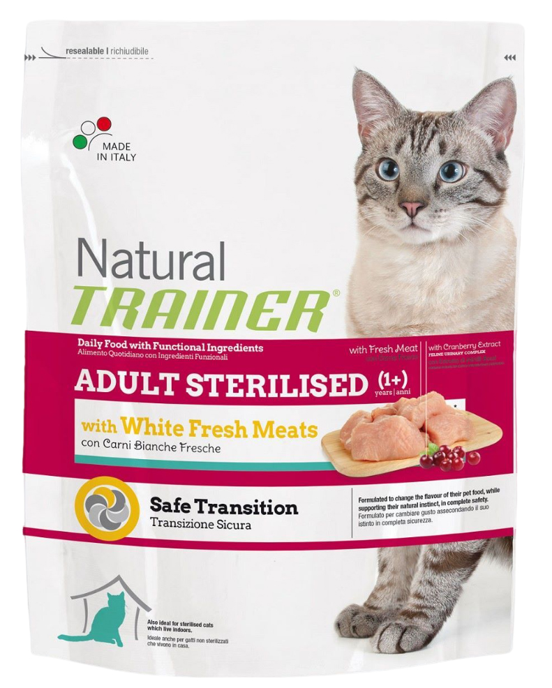 

Сухой корм для кошек Trainer Natural Adult Sterilised белое мясо, 1,5 кг