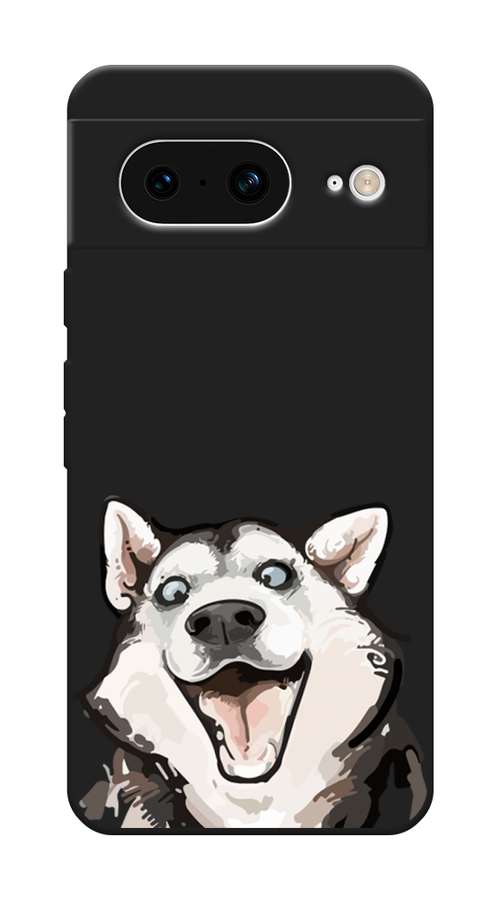 

Чехол Awog на Google Pixel 8 "Радостный хаски", Белый;голубой;черный, 271552-1