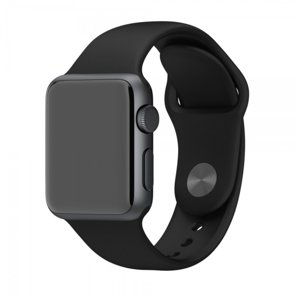 Ремешок сменный Silicone для Apple Watch 38-40-41 mm смарт часов black