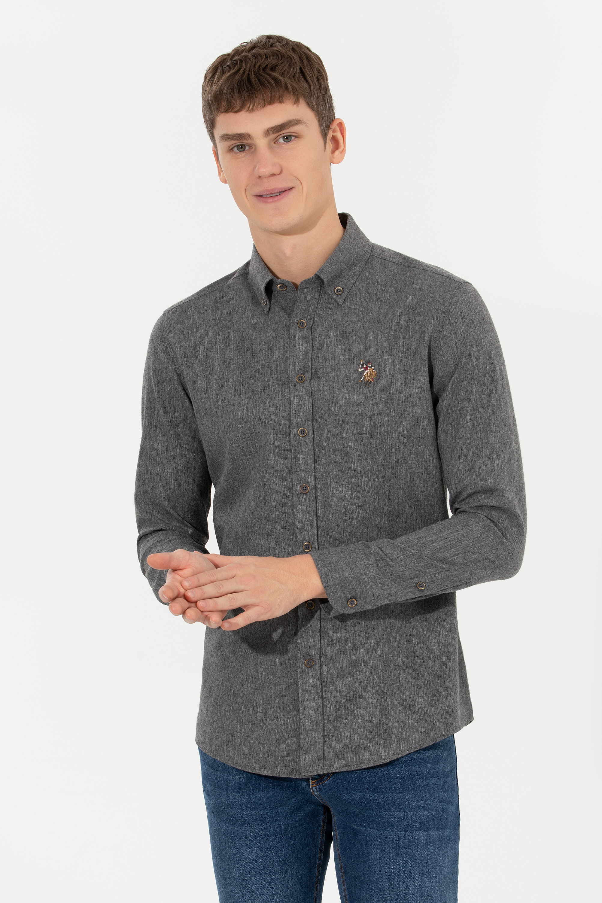 

Рубашка мужская U.S. POLO Assn. G081SZ0040AKIS022K серая XS, Серый, G081SZ0040AKIS022K