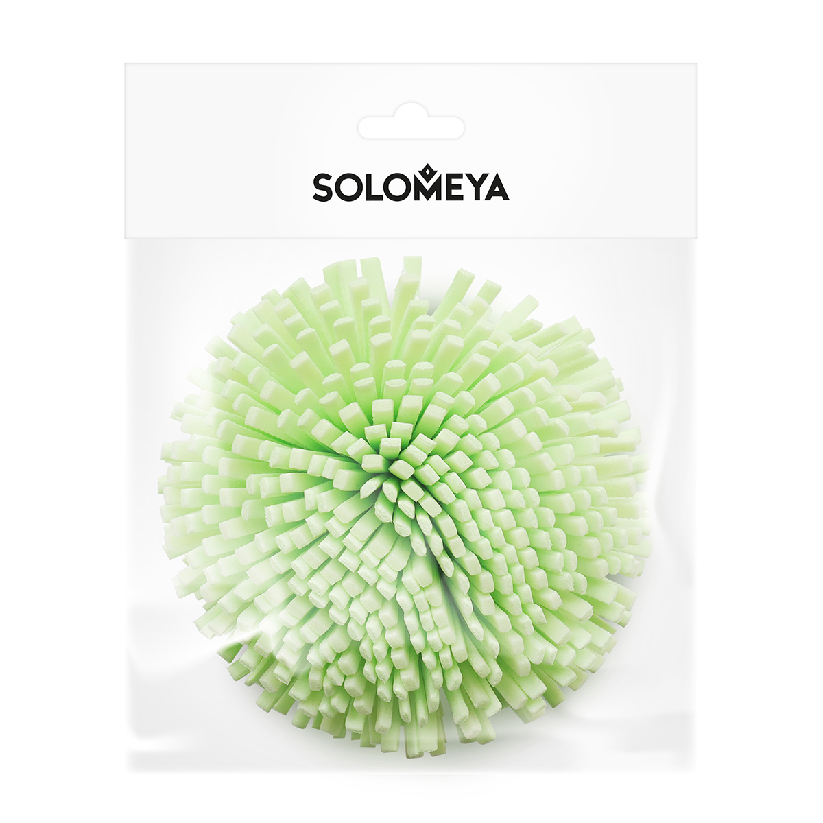 мочалка для тела сиреневая круглая Мочалка спонж Solomeya для тела зеленая