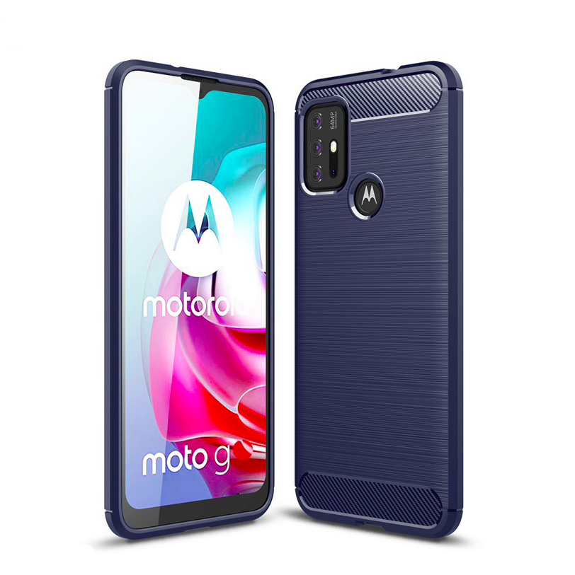 

Чехол панель-бампер из силикона для Moto G10/Moto G10 Power/ Moto G20 с матовой отделкой, Синий