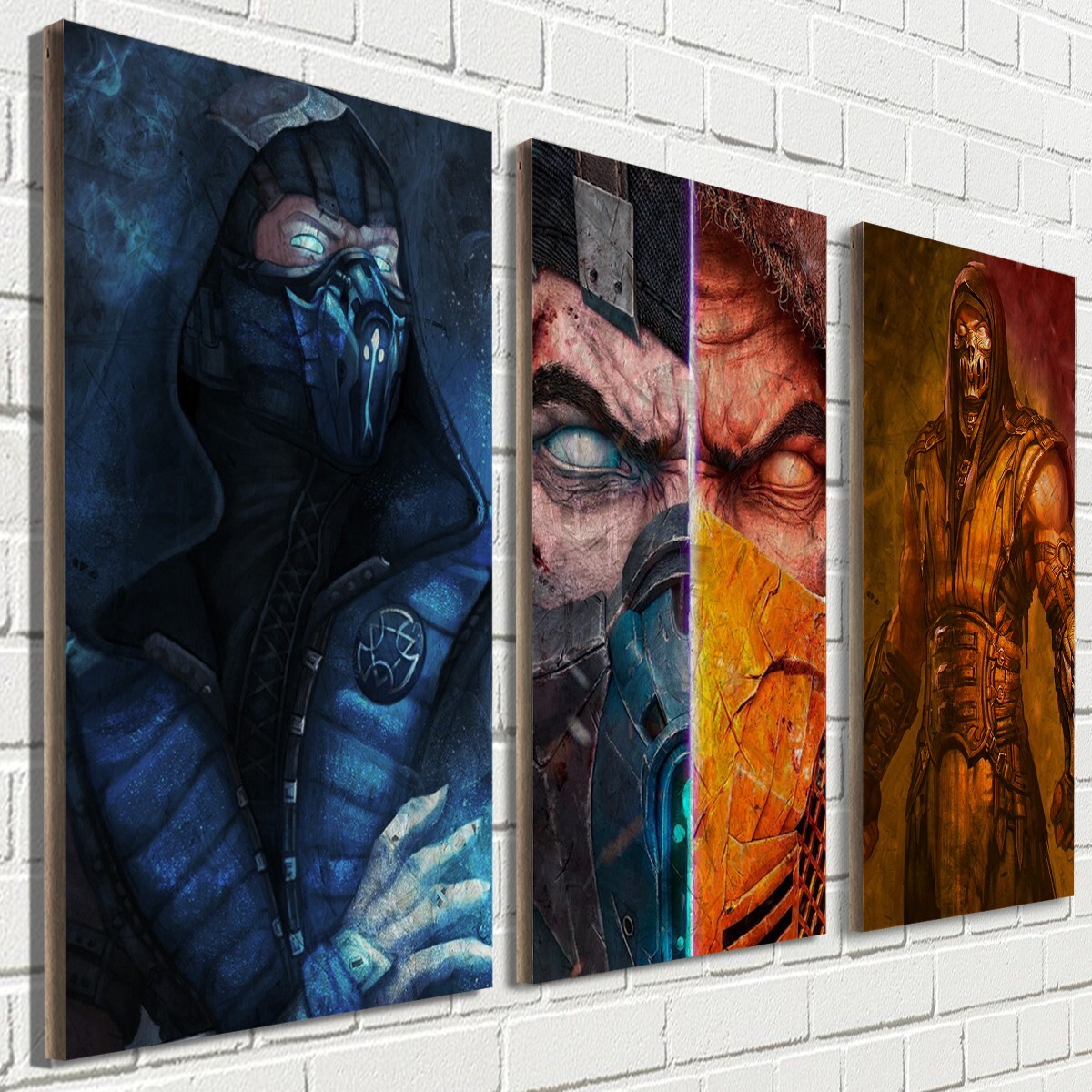 Модульная картина на рельефной доске ОСП игра Mortal Kombat- 1057