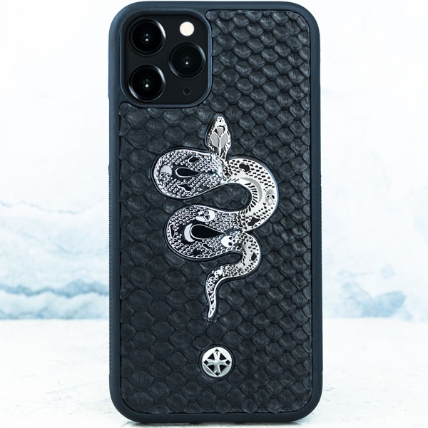 фото Чехол iphone 13 pro - premium euphoria metal snake python - euphoria hm premium