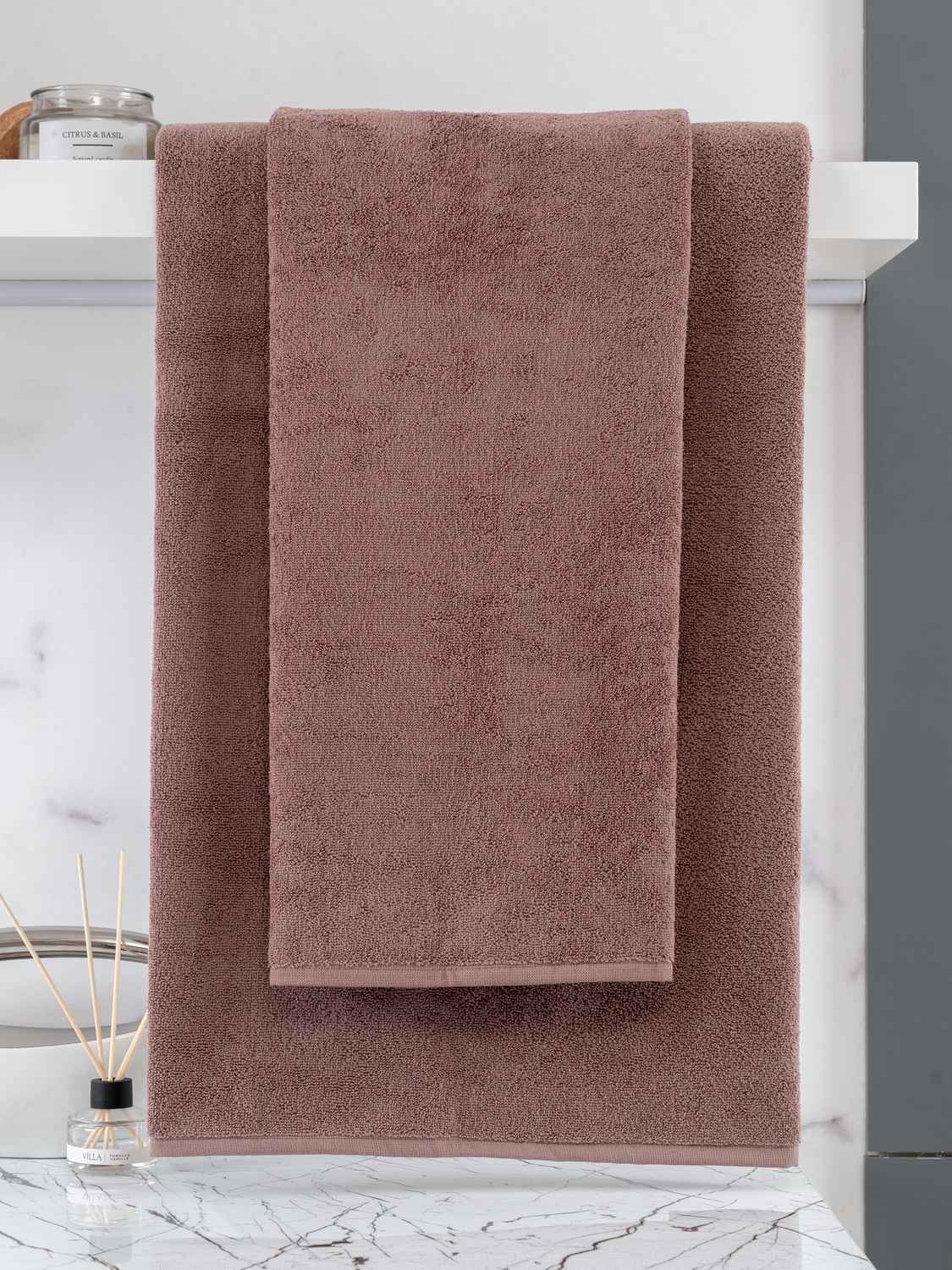 Махровое полотенце без бордюра Росхалат ПМ-118(50x90)