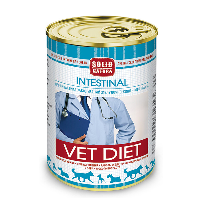 

Влажный корм для собак Solid Natura VET Intestinal, 6 шт по 340 г