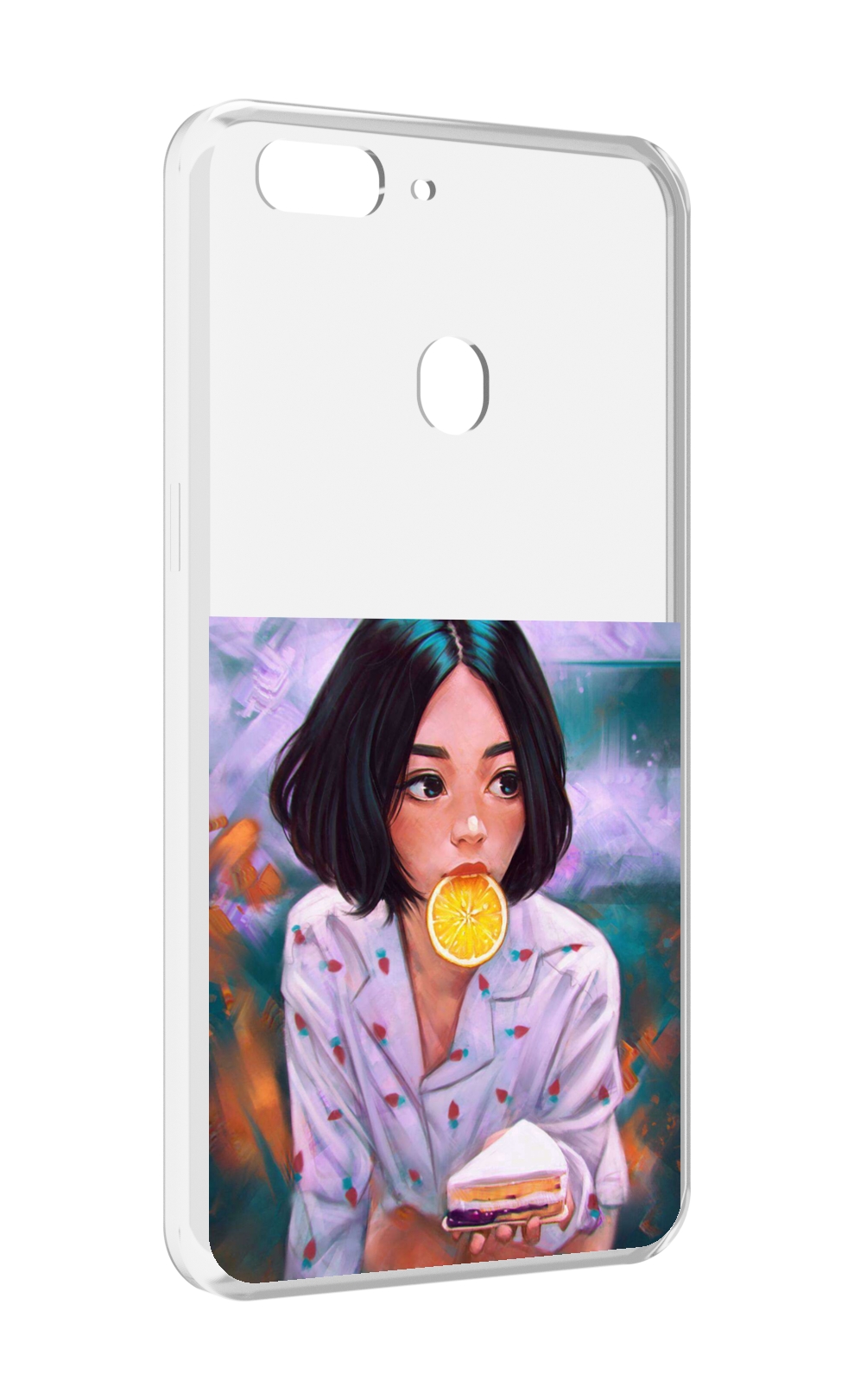 

Чехол MyPads девушка-с-чизкейком женский для Oppo Realme 2, Прозрачный, Tocco