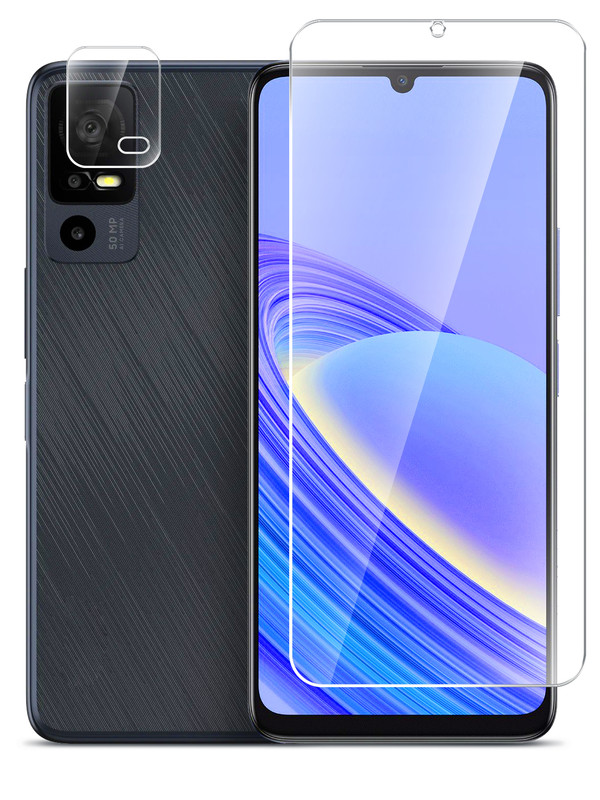 

Гибридное защитное стекло Brozo на экран и камеру TCL 40SE, TCL 40SE
