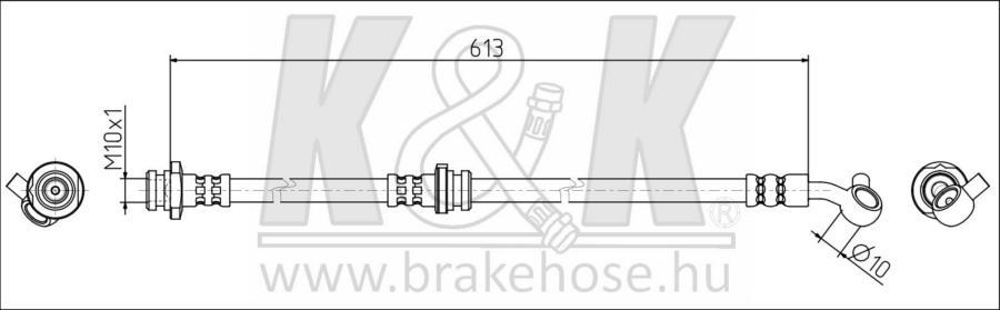 

Шланг Тормозной Nissan Qashqai Ii (J11 J11_) Fl K&K Ft1949