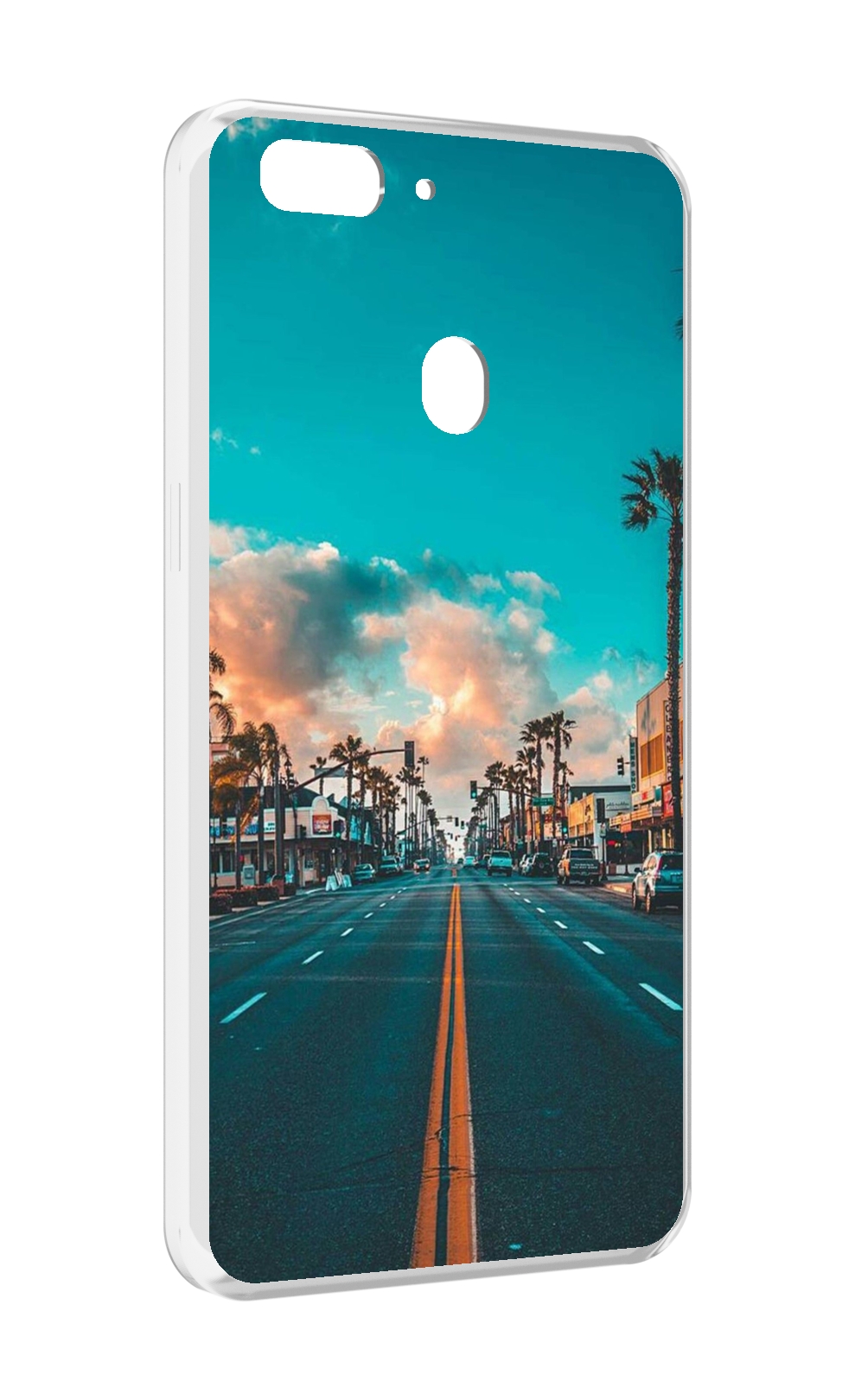 

Чехол MyPads дорога-в-лос-анджелес для Oppo Realme 2, Прозрачный, Tocco