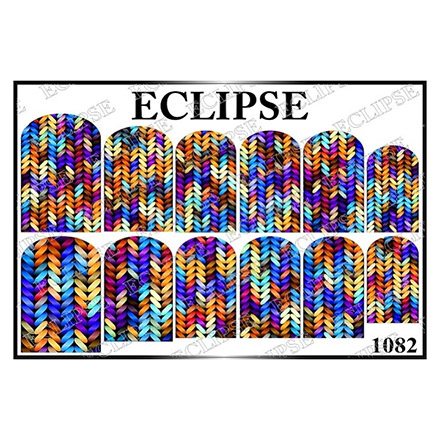 

Набор, Eclipse, Слайдер-дизайн для ногтей №1082, 3 шт., Разноцветный