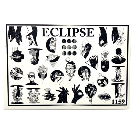 

Набор, Eclipse, Слайдер-дизайн для ногтей №1159, 3 шт., Черный