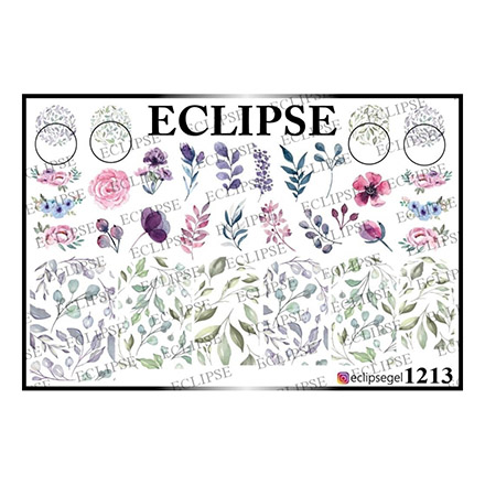 

Набор, Eclipse, Слайдер-дизайн для ногтей №1213, 3 шт., Разноцветный