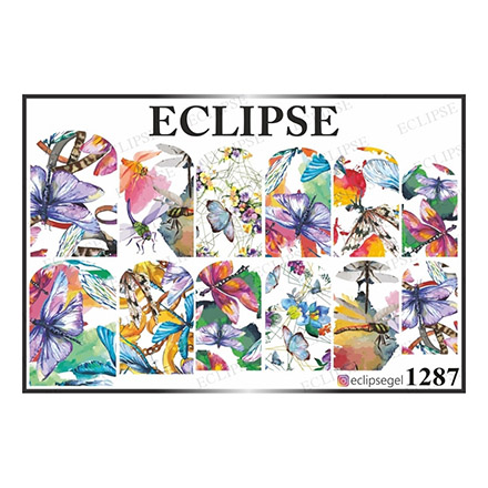 

Набор, Eclipse, Слайдер-дизайн для ногтей №1287, 3 шт., Разноцветный