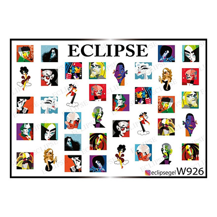 

Набор, Eclipse, Слайдер-дизайн для ногтей W №926, 3 шт., Разноцветный